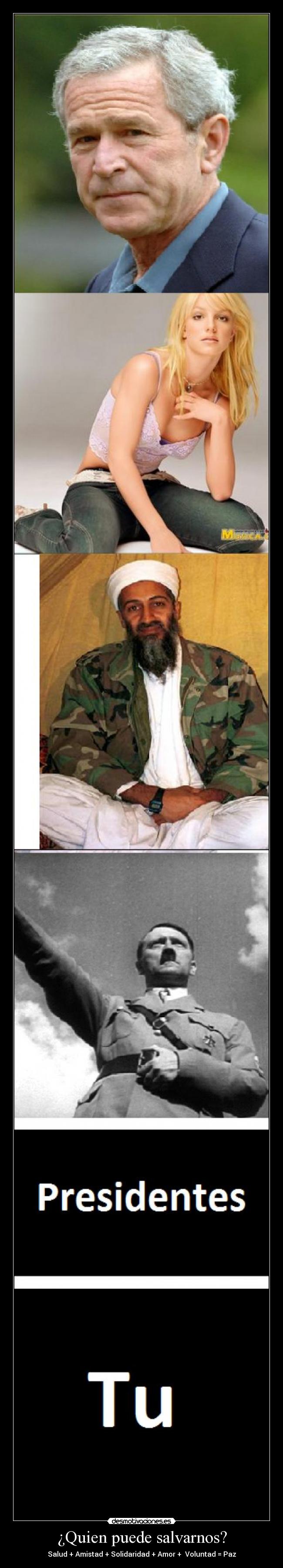 ¿Quien puede salvarnos? - Salud + Amistad + Solidaridad + Amor + Voluntad = Paz