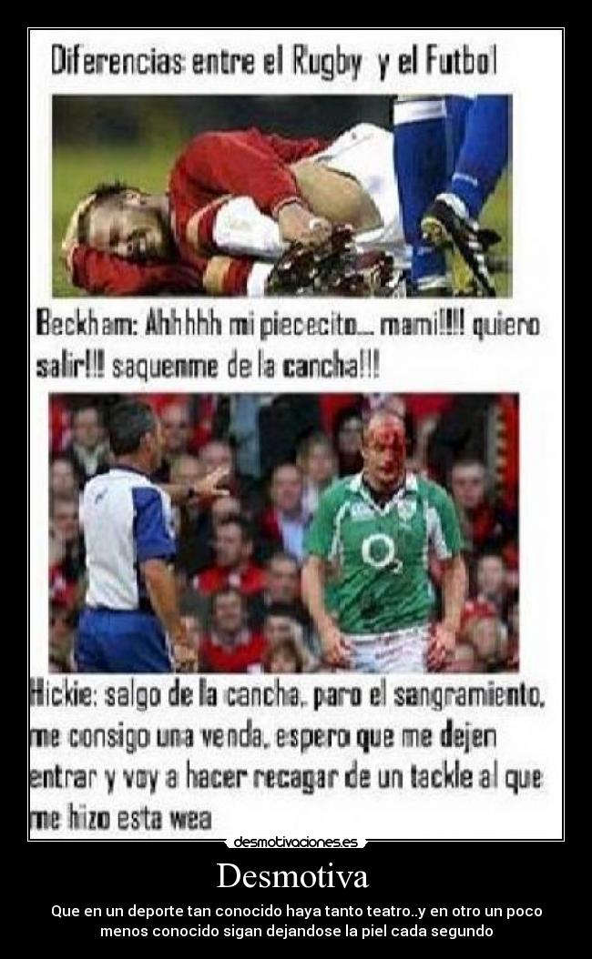 Desmotiva - Que en un deporte tan conocido haya tanto teatro..y en otro un poco
menos conocido sigan dejandose la piel cada segundo