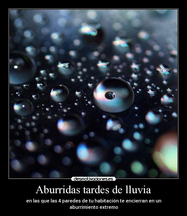 Aburridas tardes de lluvia -