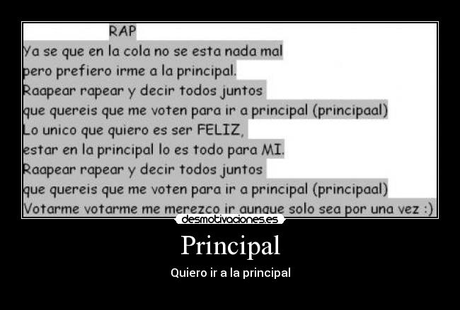 Principal - Quiero ir a la principal