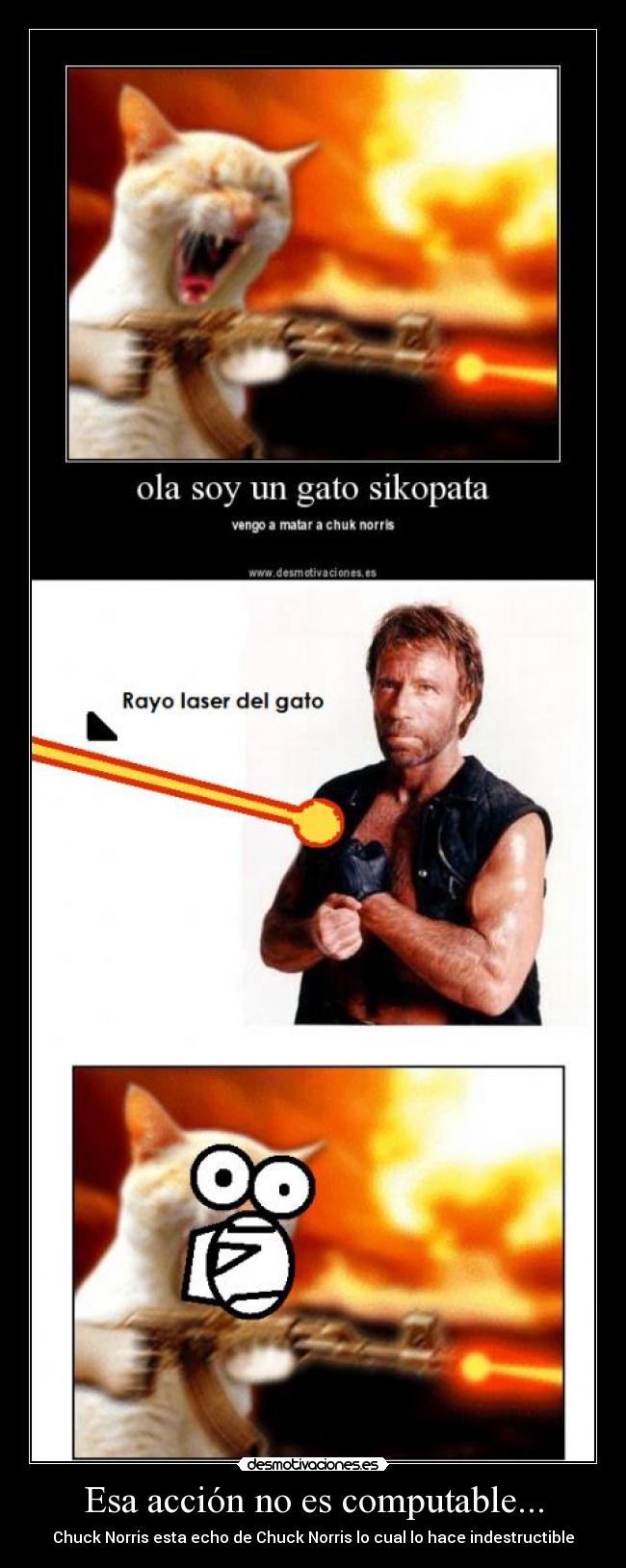 Esa acción no es computable... - Chuck Norris esta echo de Chuck Norris lo cual lo hace indestructible