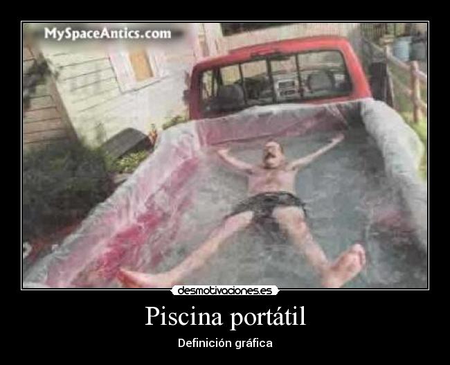 Piscina portátil - Definición gráfica