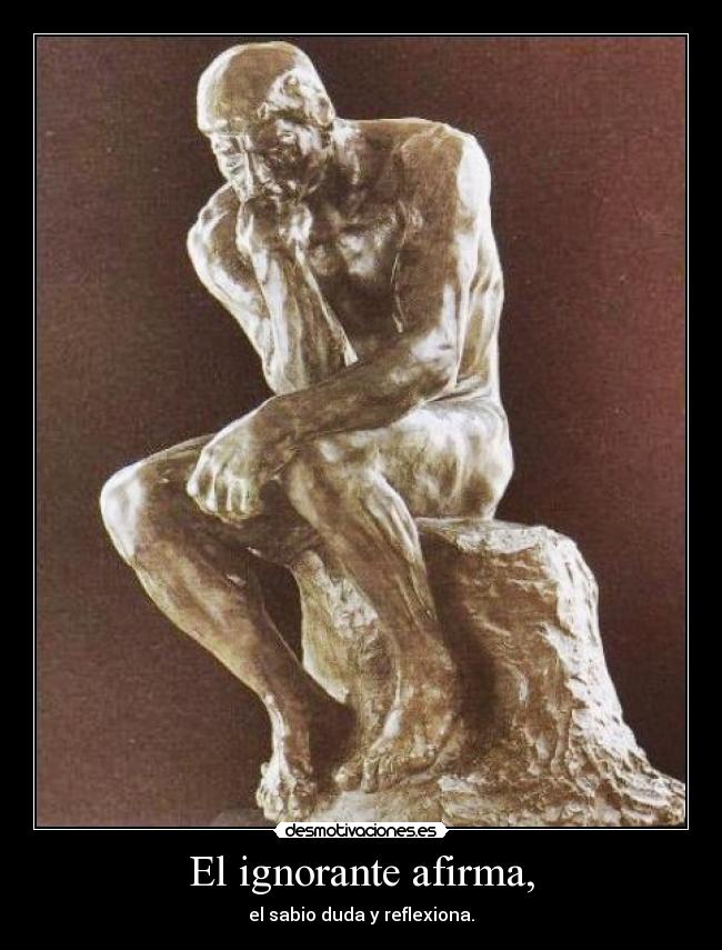 El ignorante afirma, -