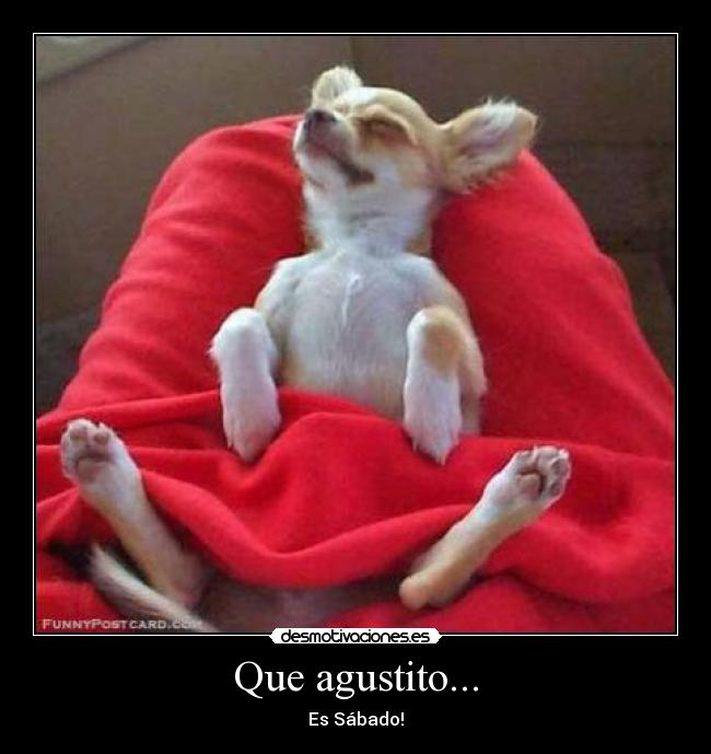 Que agustito... -