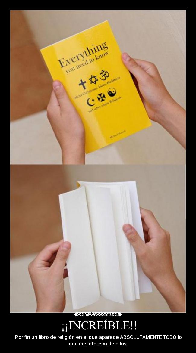 carteles religiones libro fail fuck todas desmotivaciones