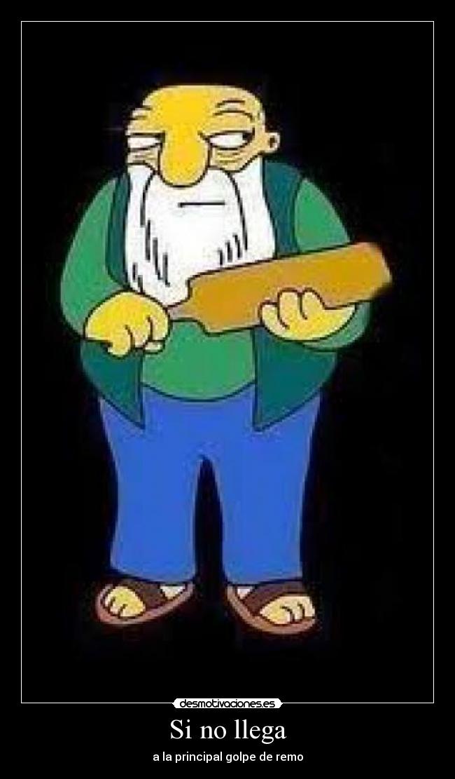Si no llega - a la principal golpe de remo
