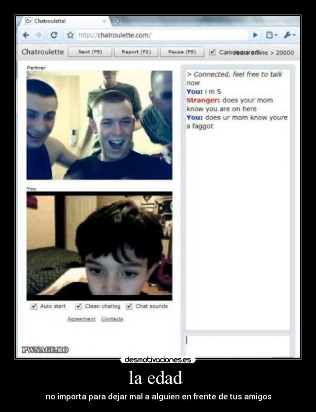 la edad - no importa para dejar mal a alguien en frente de tus amigos