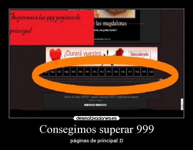 Consegimos superar 999 - páginas de principal :D