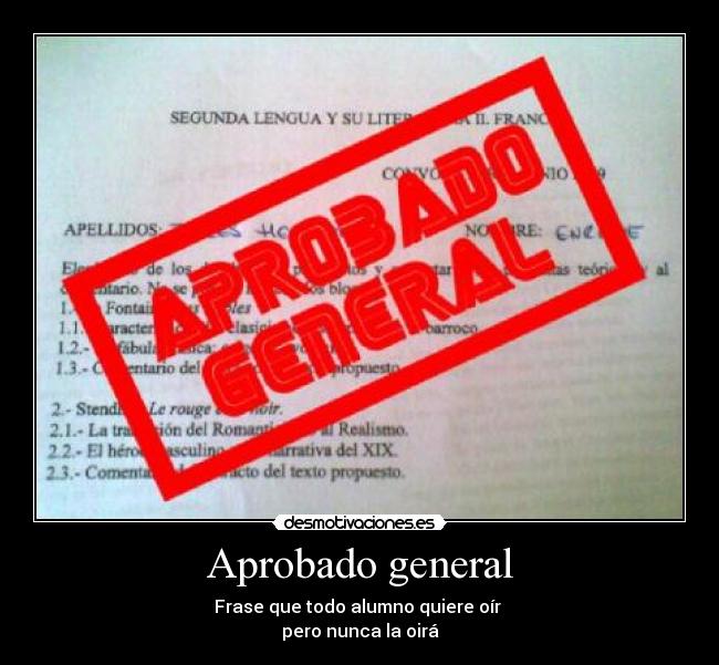 Aprobado general - 