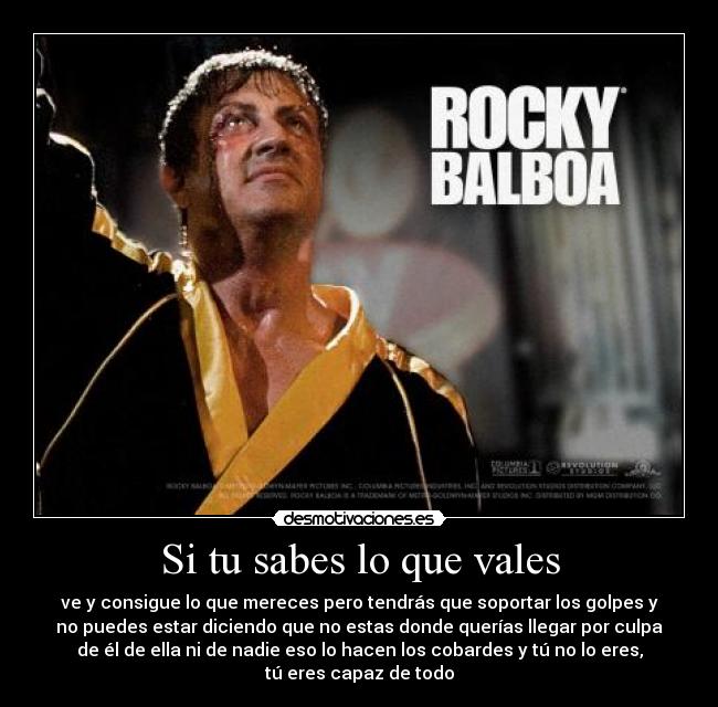 Si tu sabes lo que vales - 