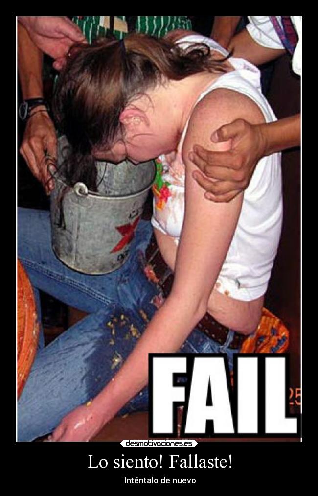 Lo siento! Fallaste! - Inténtalo de nuevo