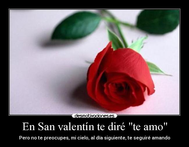 En San valentín te diré te amo - 