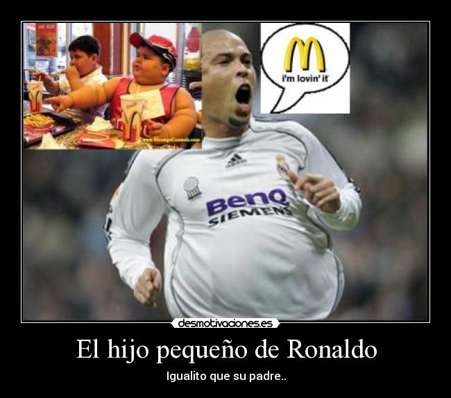El hijo pequeño de Ronaldo -