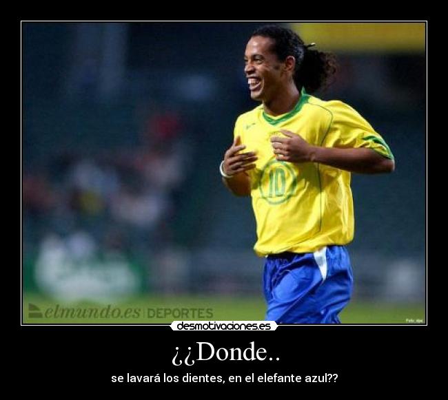 ¿¿Donde.. - se lavará los dientes, en el elefante azul??