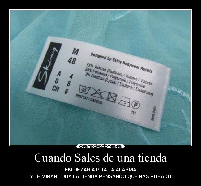 Cuando Sales de una tienda -