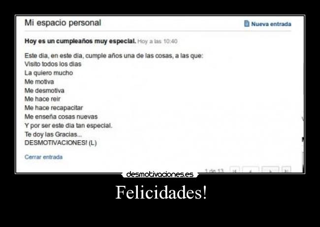 Felicidades! -