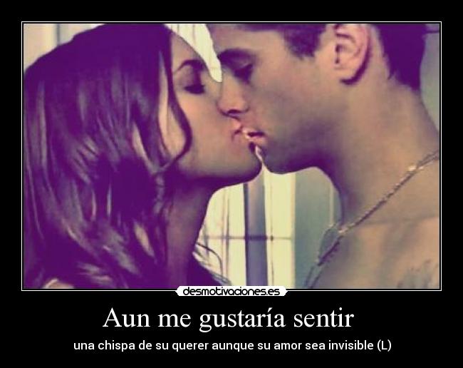 Aun me gustaría sentir - una chispa de su querer aunque su amor sea invisible (L)