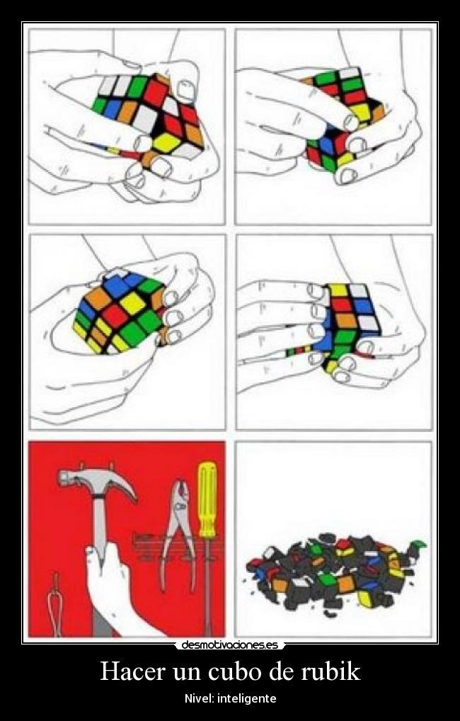 Hacer un cubo de rubik - Nivel: inteligente
