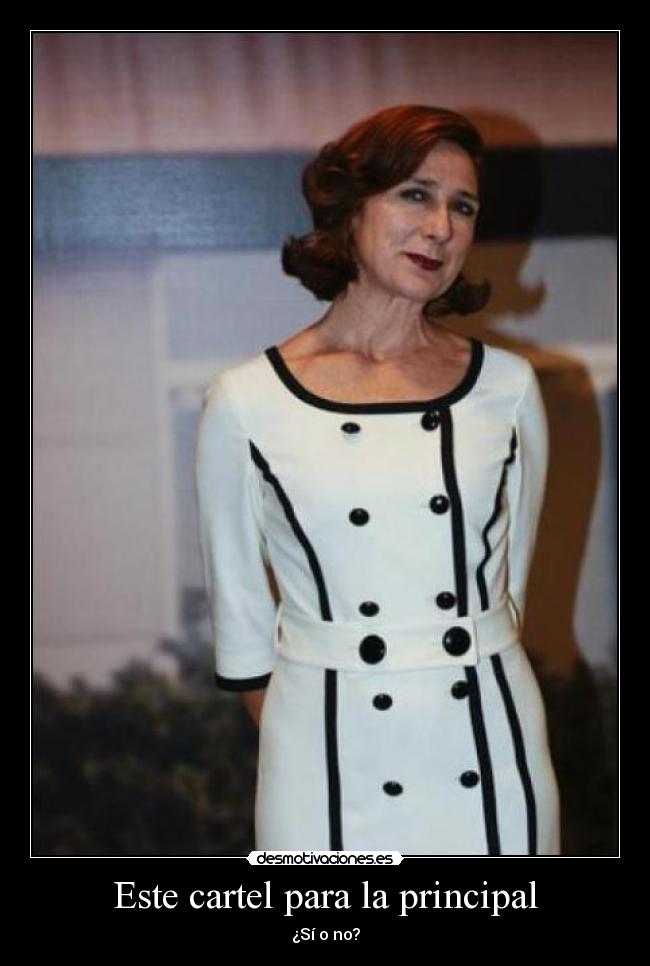 Este cartel para la principal - ¿Sí o no?