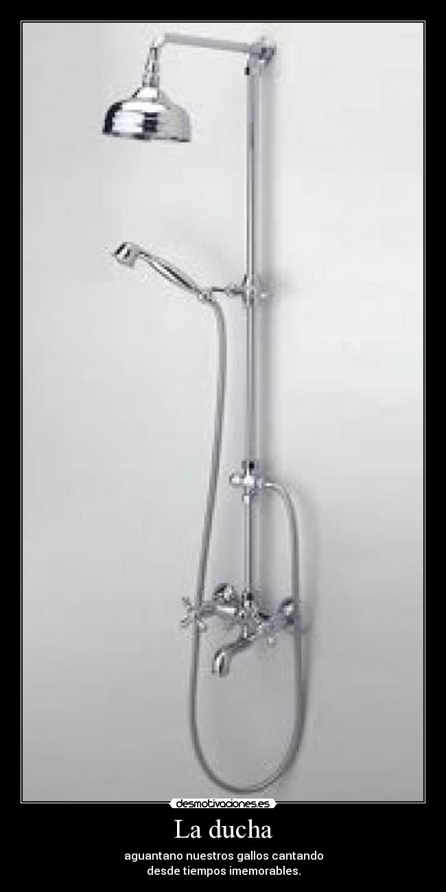 La ducha - aguantano nuestros gallos cantando
desde tiempos imemorables.