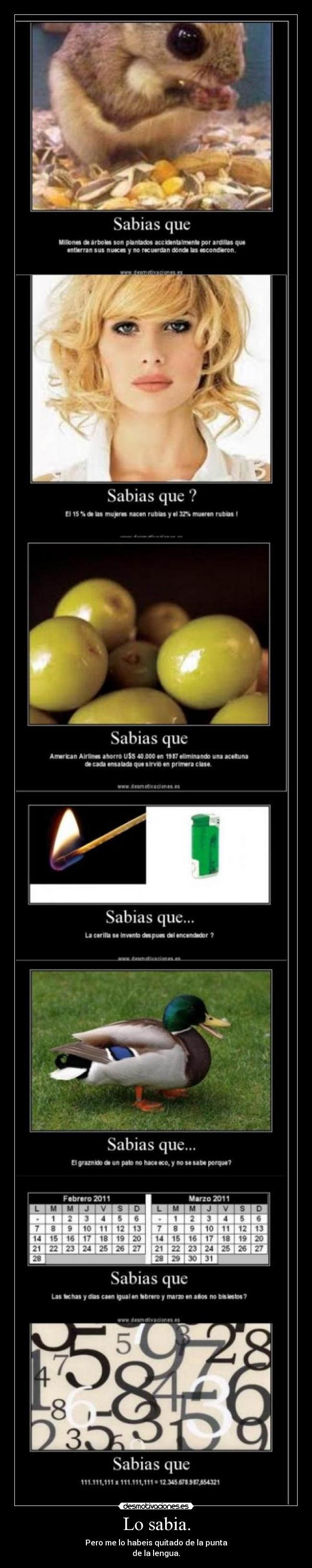 Lo sabia. - 