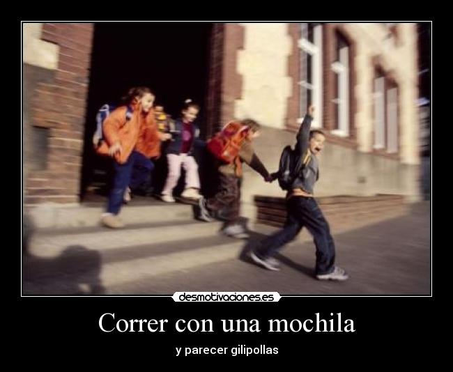 Correr con una mochila -