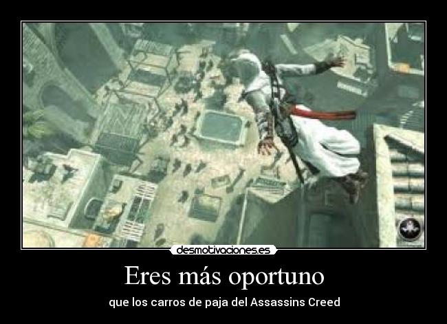 carteles assassins creed oportuno desmotivaciones