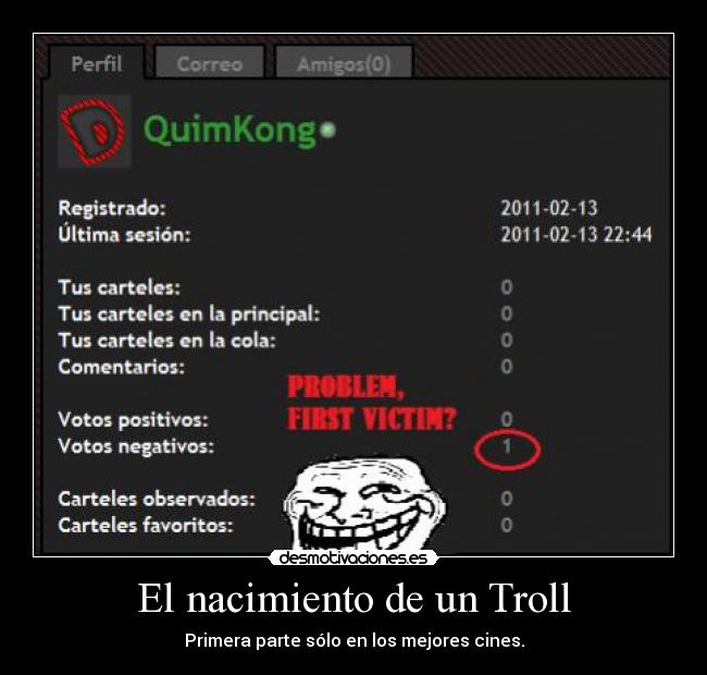 carteles troll trollface nacimiento problem victima desmotivaciones
