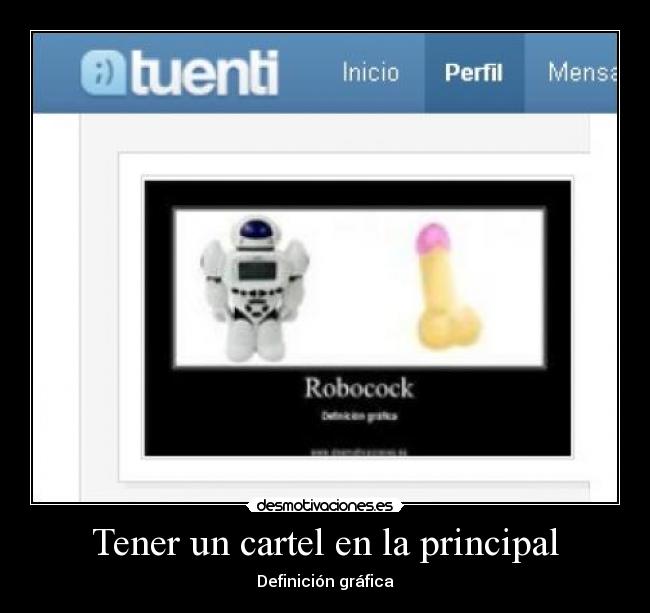 Tener un cartel en la principal - Definición gráfica