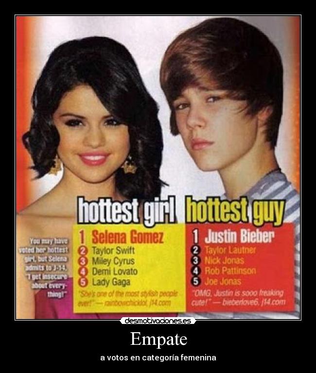 Empate - a votos en categoría femenina