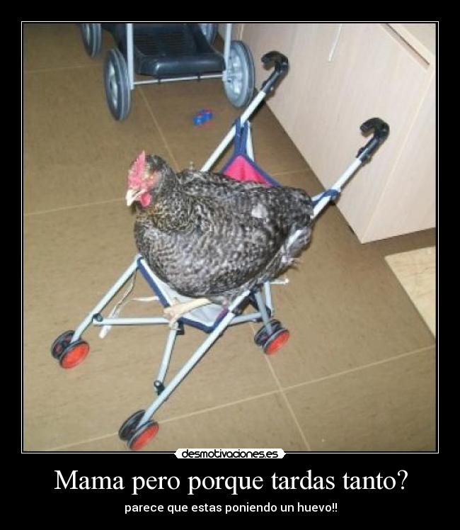 Mama pero porque tardas tanto? -