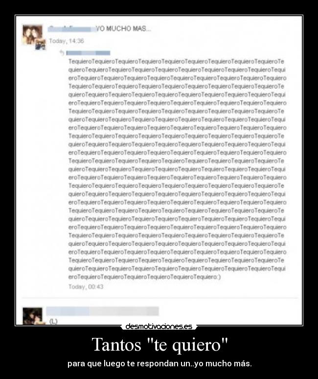Tantos te quiero -