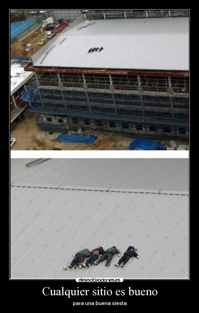 Cualquier sitio es bueno - para una buena siesta