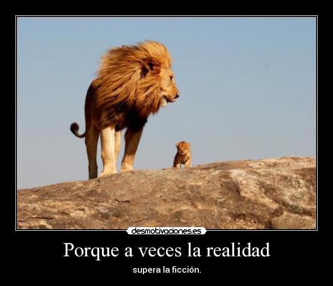 Porque a veces la realidad -
