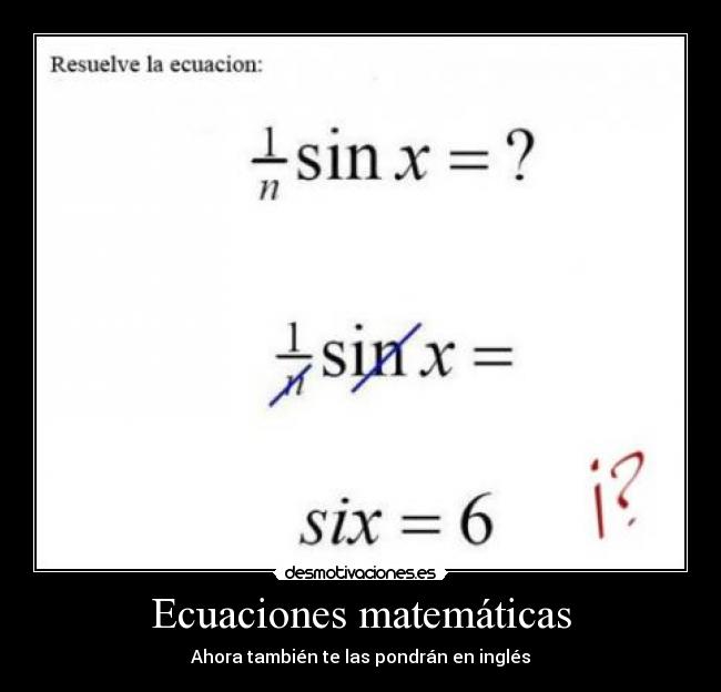 Ecuaciones matemáticas -