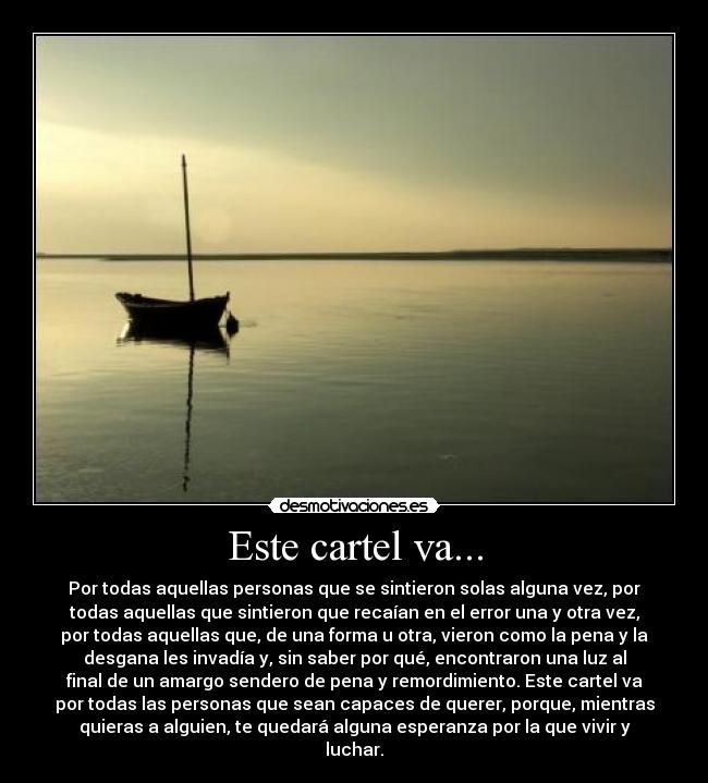 Este cartel va... - 
