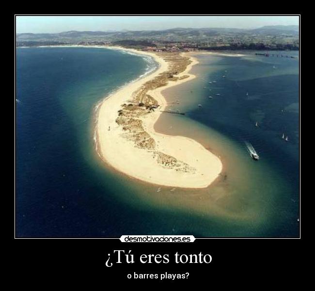 ¿Tú eres tonto - o barres playas?
