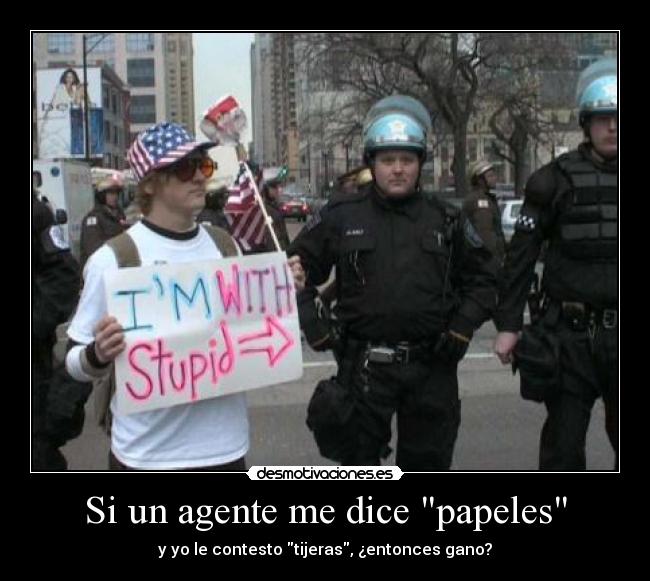 Si un agente me dice papeles -