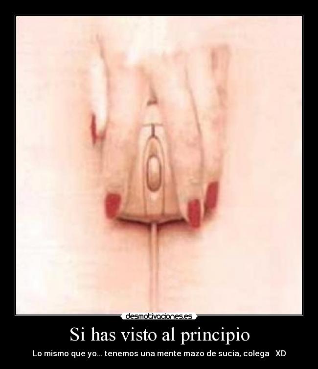 Si has visto al principio - Lo mismo que yo... tenemos una mente mazo de sucia, colega XD