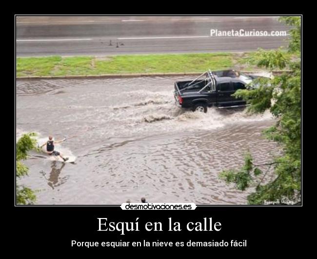 Esquí en la calle - Porque esquiar en la nieve es demasiado fácil