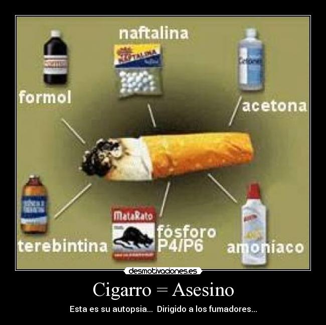 Cigarro = Asesino -
