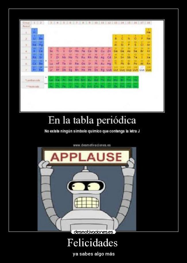 Felicidades - ya sabes algo más