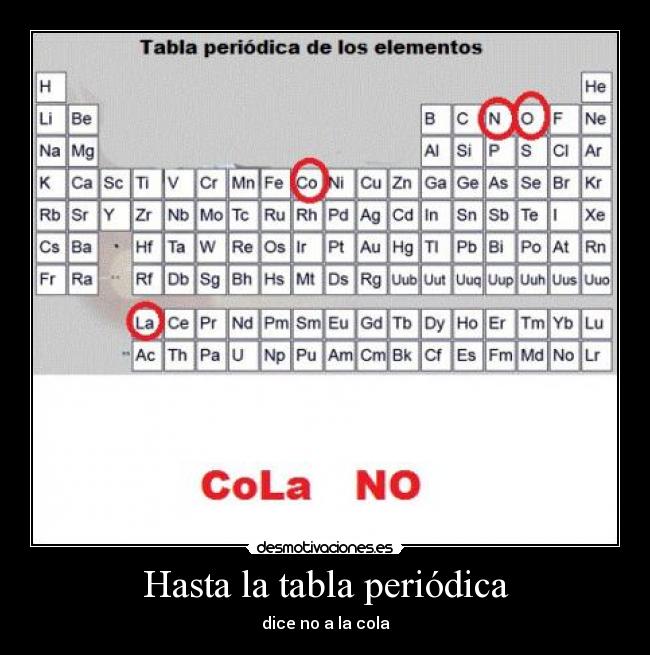 Hasta la tabla periódica - 