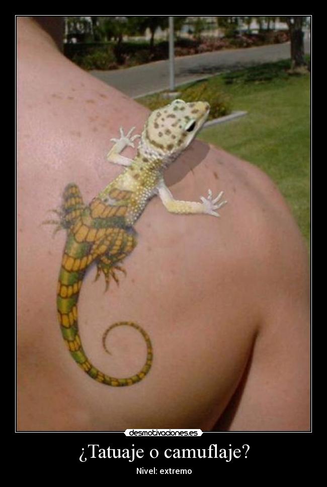 ¿Tatuaje o camuflaje? - Nivel: extremo