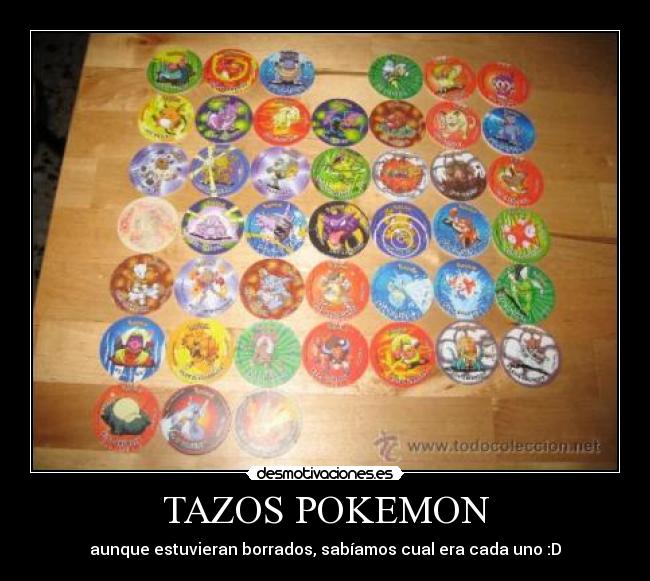 TAZOS POKEMON - aunque estuvieran borrados, sabíamos cual era cada uno :D