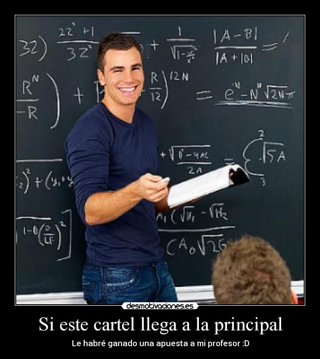 Si este cartel llega a la principal - 