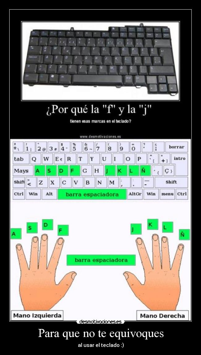 Para que no te equivoques - al usar el teclado :)