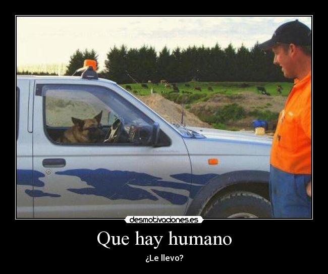 Que hay humano - ¿Le llevo?