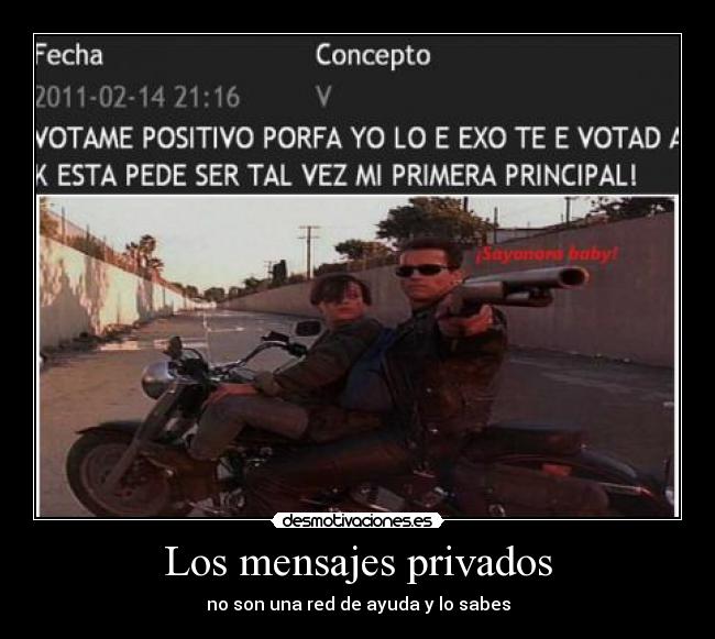 carteles los mensajes desmotivaciones