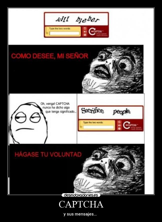 CAPTCHA - y sus mensajes...  